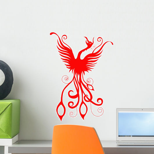 silhouette of phoenix Wall Decal