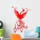 silhouette of phoenix Wall Decal