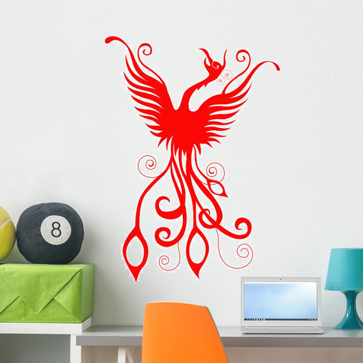 silhouette of phoenix Wall Decal