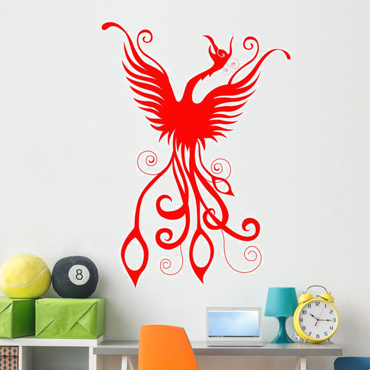 silhouette of phoenix Wall Decal