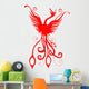 silhouette of phoenix Wall Decal