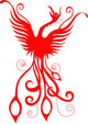 silhouette of phoenix Wall Decal