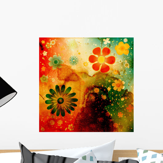 flowers background design Wall Mural