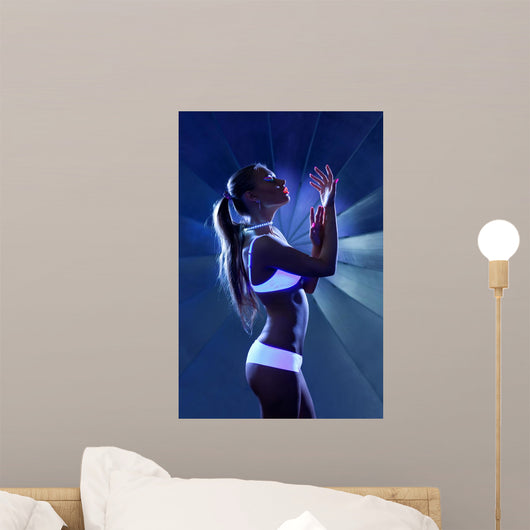 Beauty Woman Dance with Wall Mural