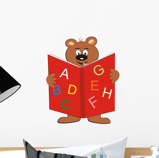 Bear and Book Wall Decal