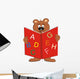 Bear and Book Wall Decal