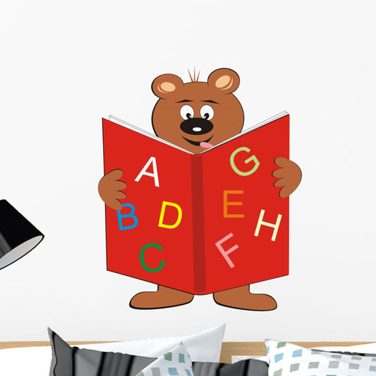 Bear and Book Wall Decal