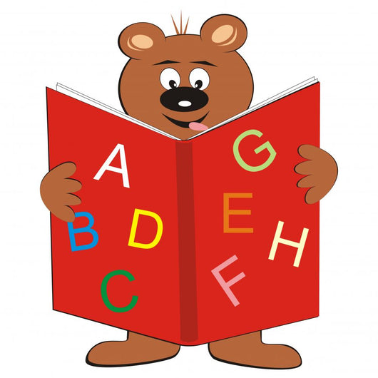 Bear and Book Wall Decal