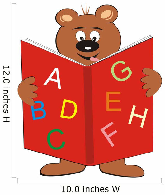 Bear and Book Wall Decal