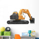 Excavator Illustration Wall Decal