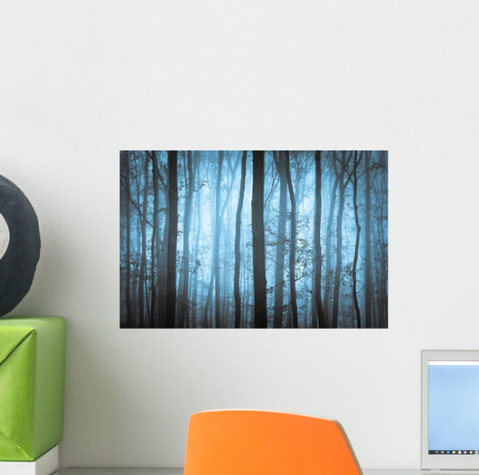 Dark Blue Spooky Forrest