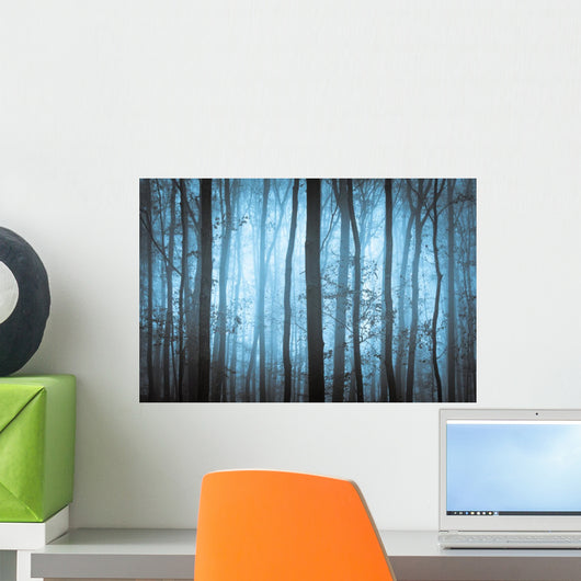 Dark Blue Spooky Forrest