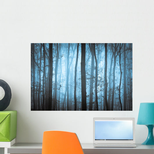 Dark Blue Spooky Forrest