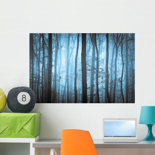 Dark Blue Spooky Forrest