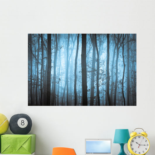 Dark Blue Spooky Forrest