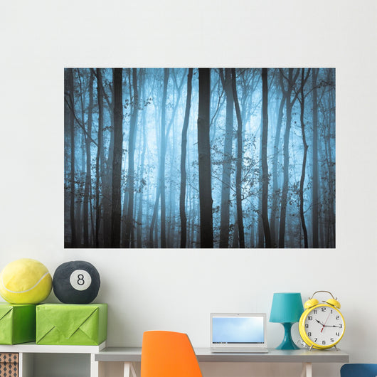 Dark Blue Spooky Forrest