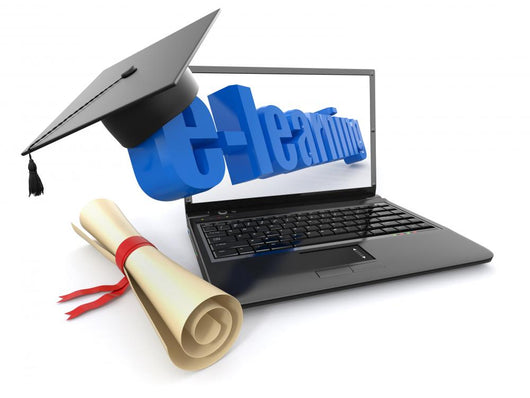 E-Learning Laptop Diploma Wall Decal