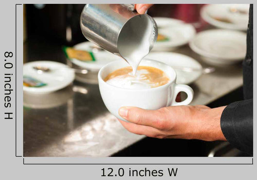 Barista Prepares Cappuccino His