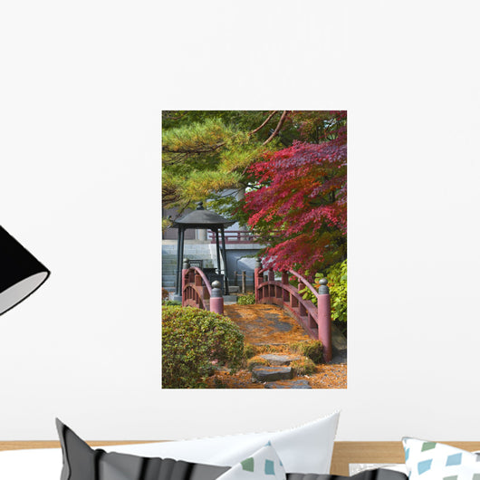Japanese bridge Wall Mural