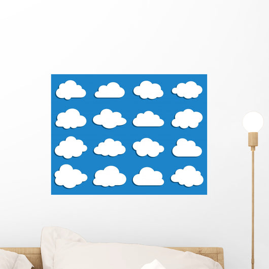 Collection of Vector Clouds Wall Decal