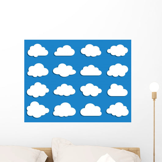 Collection of Vector Clouds Wall Decal