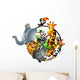 Funny wild African animal cartoon Wall Decal