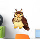 Funny owl. Cartoon and vector isolated character. Wall Decal