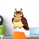 Funny owl. Cartoon and vector isolated character. Wall Decal