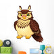 Funny owl. Cartoon and vector isolated character. Wall Decal