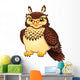 Funny owl. Cartoon and vector isolated character. Wall Decal