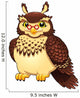 Funny owl. Cartoon and vector isolated character. Wall Decal