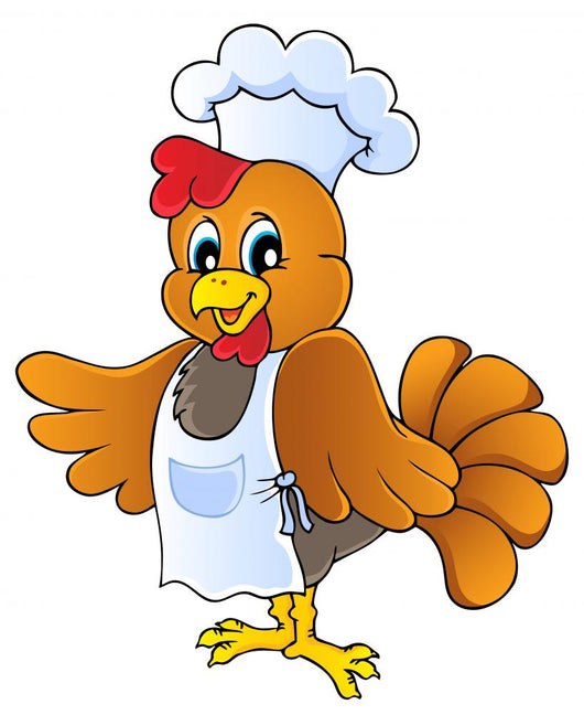 Cartoon chicken chef Wall Decal