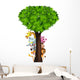 Funny safari animal cartoon Wall Decal
