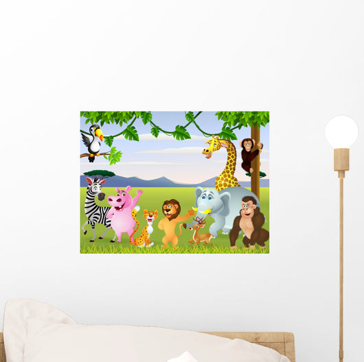 Funny Safari Animal Cartoon