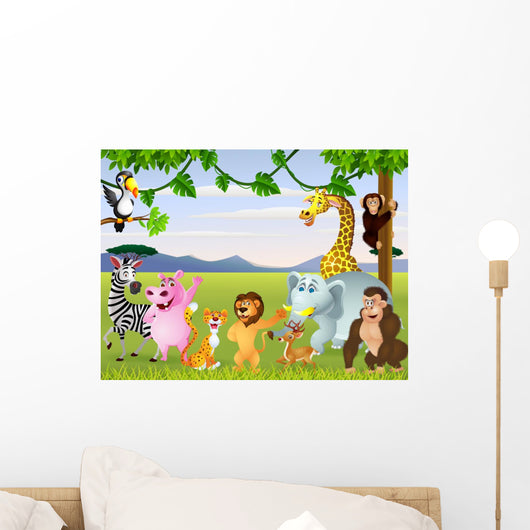 Funny Safari Animal Cartoon