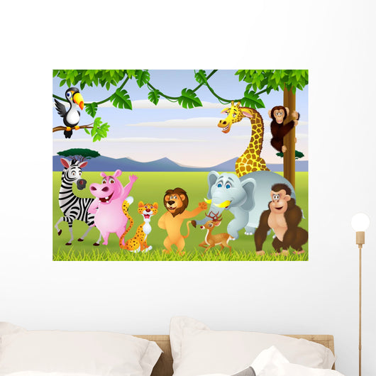 Funny Safari Animal Cartoon