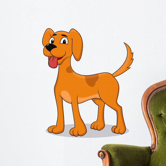 Happy dog cartoon Wall Decal
