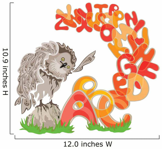 Owl and Alphabet Wall Decal
