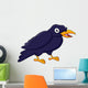 Happy raven cartoon Wall Decal