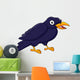 Happy raven cartoon Wall Decal