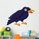 Happy raven cartoon Wall Decal