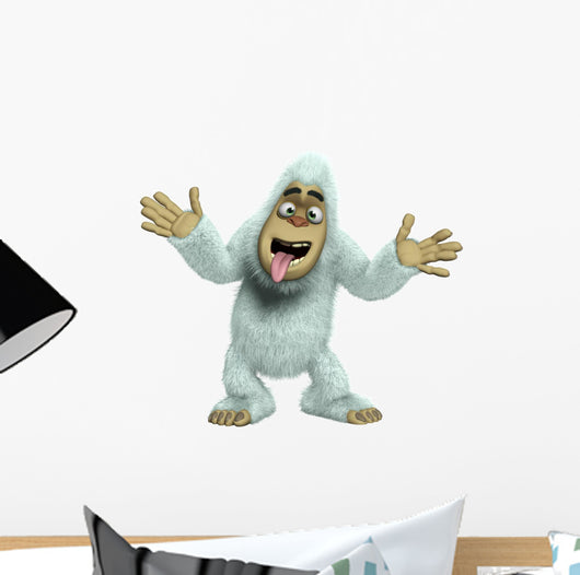 crazy white yeti Wall Decal