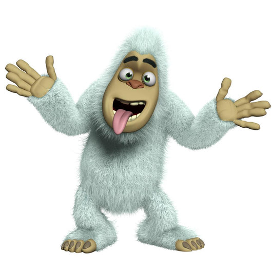 crazy white yeti Wall Decal