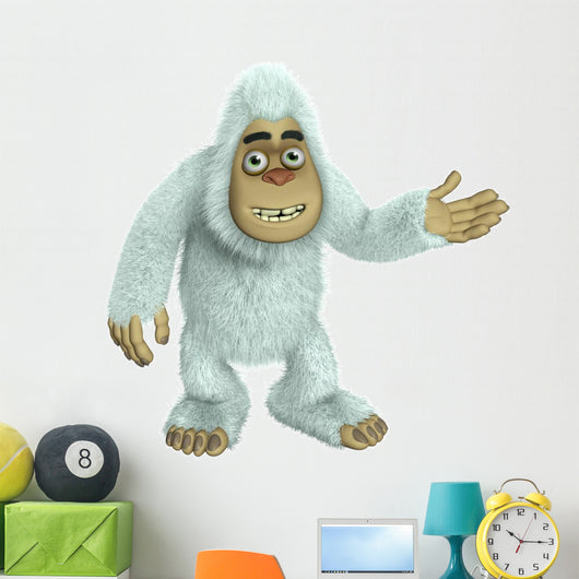 white bigfoot Wall Decal