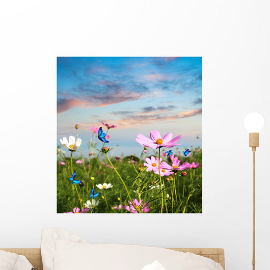 Butterflies Flying Flowers