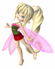 Cute Toon Summer Petals Fairy Wall Decal