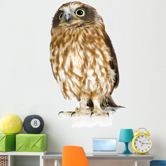 Posing New Zealand Owl Wall Decal