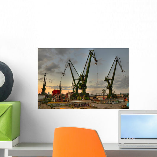 Gdansk Shipyard Cranes Summer