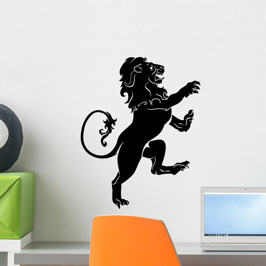 Heraldic rampant lion Wall Decal