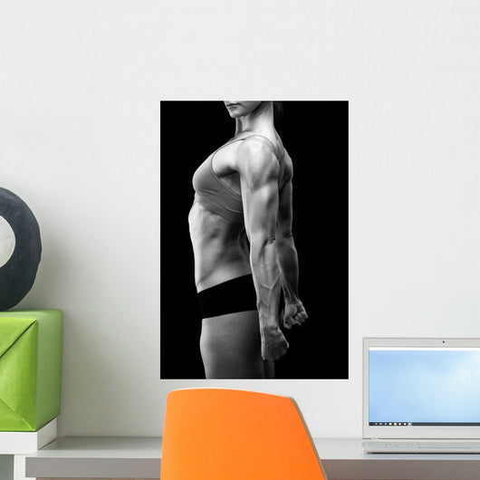 Muscular Strong Woman Wall Mural
